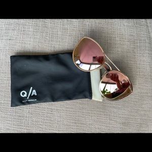 Quay X Chrisspy Rose Gold sunnies